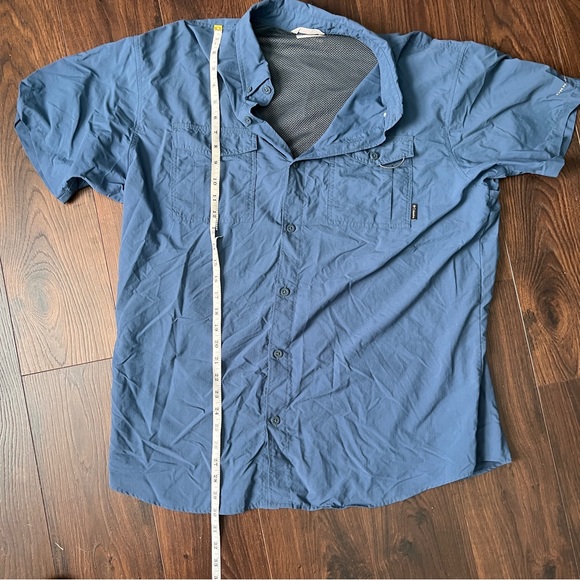 Columbia Mens Blue Button Down Shirt - Picture 8 of 9